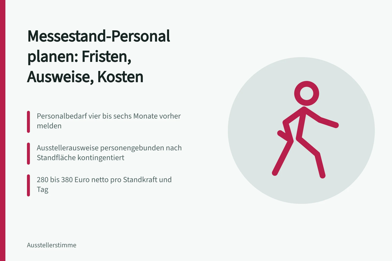 Checkliste zur Planung von Standpersonal und Terminen für Fachmessen