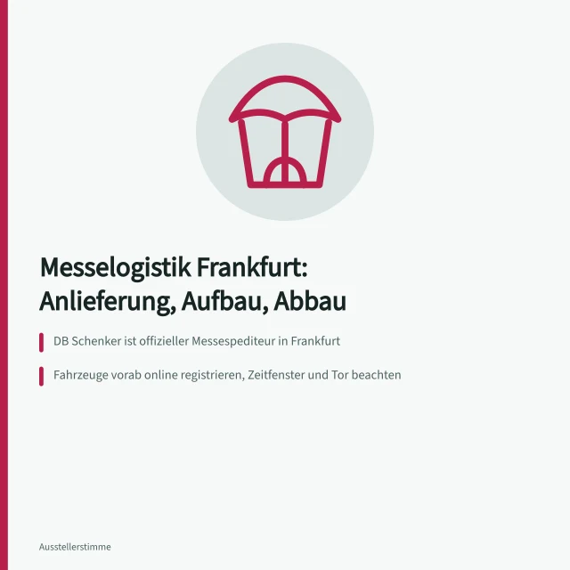Messelogistik Frankfurt: Anlieferung, Aufbau und Abbau im Überblick. Messelogistik in Frankfurt von Aufbau bis Abbau und Anlieferung