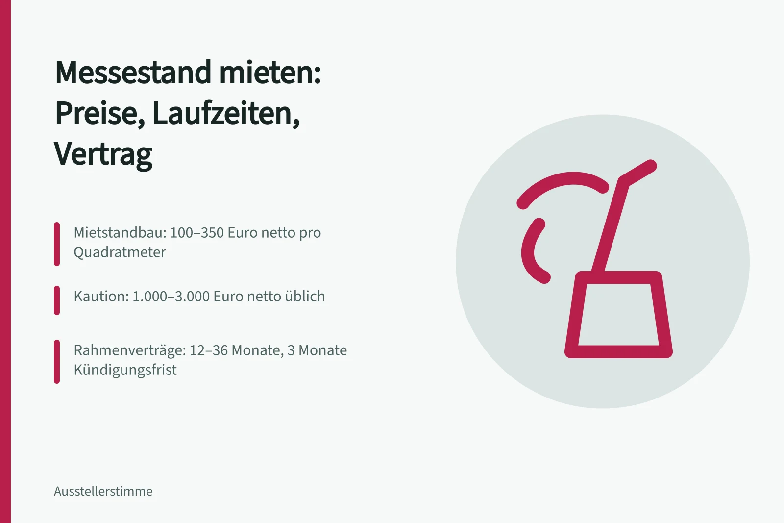 Messestand mieten: Preise, Laufzeiten und Vertragsbedingungen