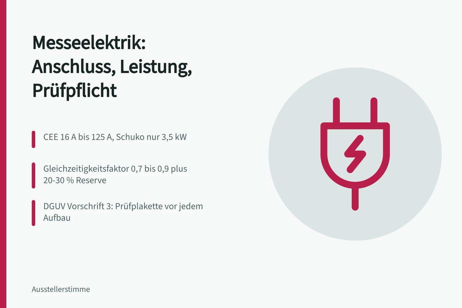 Messeelektrik: Anschlussarten, Leistungsbedarf und Prüfpflichten für Aussteller